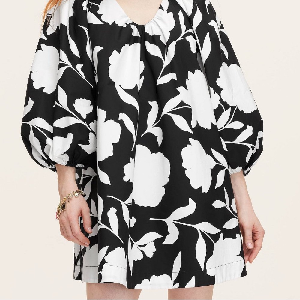 Kate Spade Floral mini dress ♠️ Black and White Floral Swim Cover-Up
